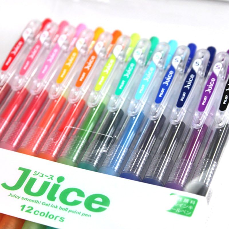 Pilot jus Stylo à bille Encre gel, 0,5 mm, 12 couleurs Ensemble (Lju-120ef-12 C)