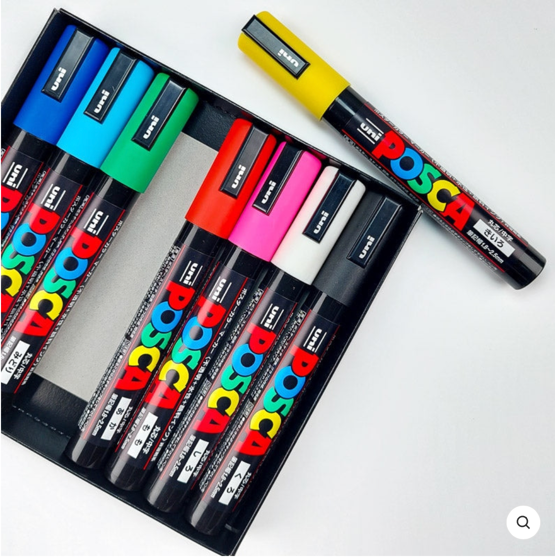 UNI Posca PC 5M Lot de 8 marqueurs de peinture pointe Moyenne