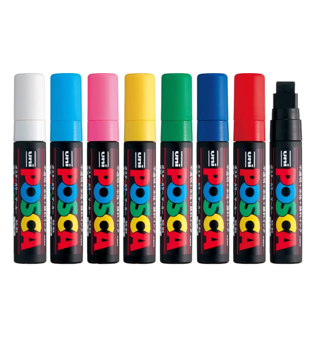 Uni Posca marqueur de peinture point large PC8K lot de 8