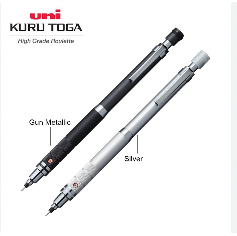 Uni-Ball Porte-mines Kuru Toga premium  0.5mm - Argenté en coffret cadeau