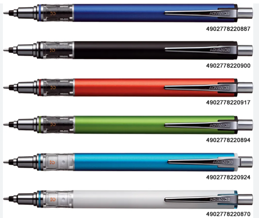 Uni Kuru Toga Advance Porte-mine 0,5 mm Blanc