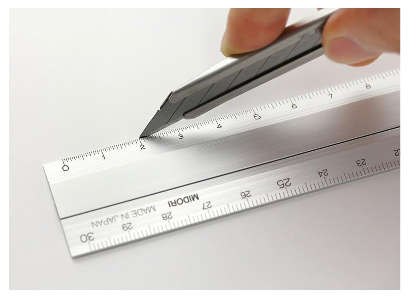 Midori  Multi règle de 30 cm en aluminium Silver