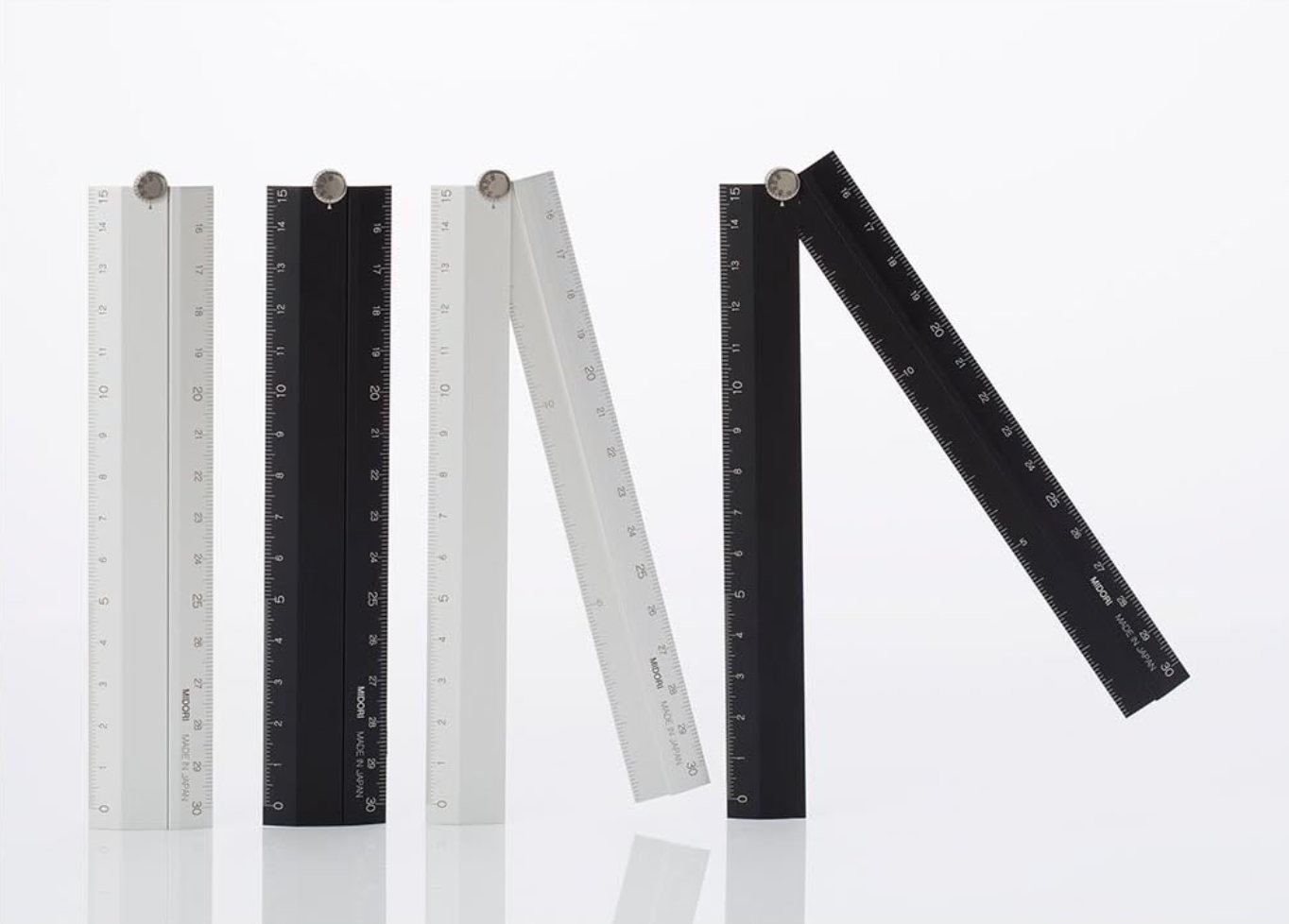 Midori  Multi règle de 30 cm en aluminium Silver